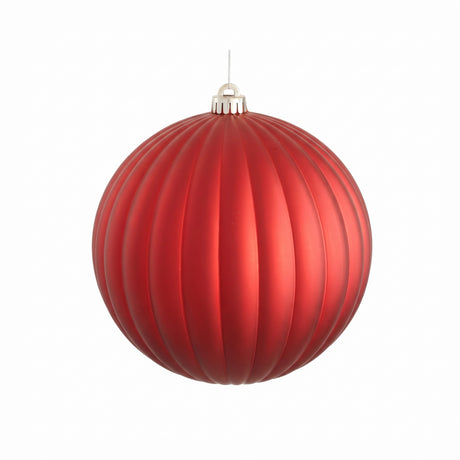 Stor julekule med riller 20 cm i dia