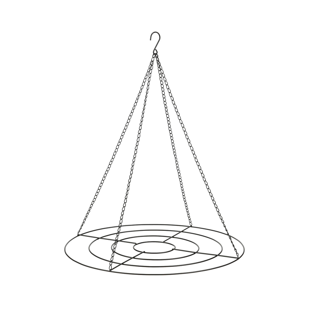 Ophæng til adventskrans i sort metal 59 cm i dia