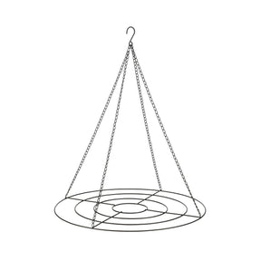 Ophæng til adventskrans i sort metal 59 cm i dia