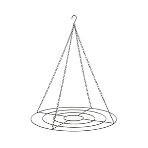 Ophæng til adventskrans i sort metal 59 cm i dia
