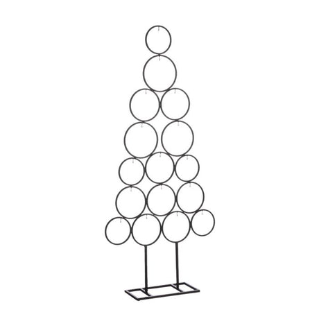 Dekorationsjuletræ sort metal 117 cm højt