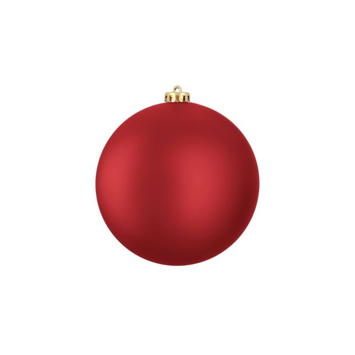 Stor julekugle mat rød 20 cm i dia