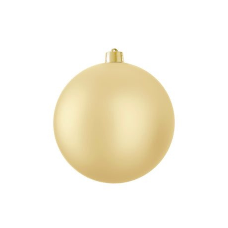 Stor julekugle i mat guld genanvendt plast 20 cm i dia