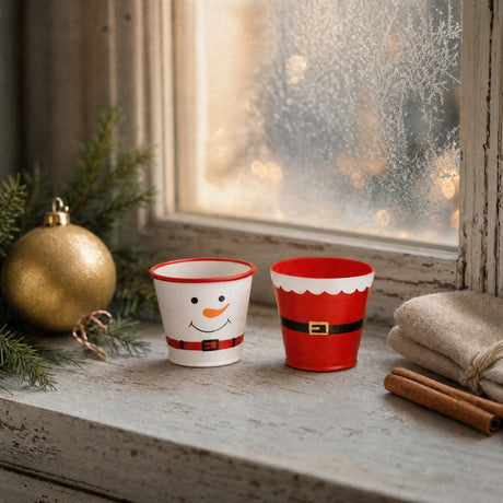 Bøtte/potteskjuler med julemotiv