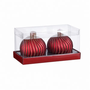 Lys julekule 6 cm 2-pak