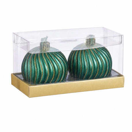 Lys julekule 6 cm 2-pak