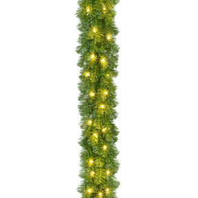 Grangirlande med lys, 180 cm lang, for 230 V og utendørs bruk