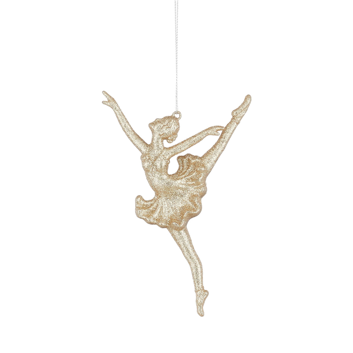 Ballerina med glitrende champagnefarvet ydre