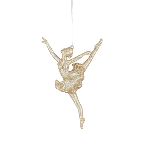 Ballerina med glitrende champagnefarvet ydre