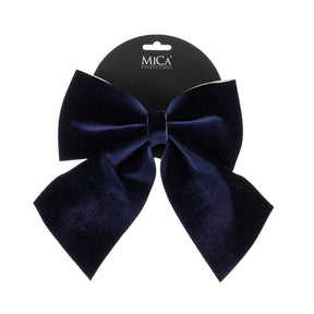 Sløjfe i mørkeblå 20 cm bred til dekoration fra Mica Decorations