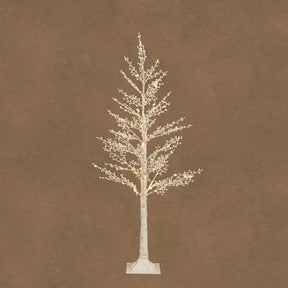 Hvitt juletre med lys, 150 cm høyt fra Luca Lighting