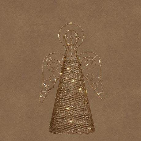 Engel med lys til toppen av juletreet, 31 cm høy, fra Luca Lighting