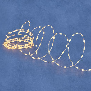 Wire lyskæde 2 meter med 20 LED lys i klassisk hvid fra Luca Lighting