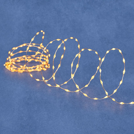 Wirelyskjede 2 meter med 20 LED-lys i varmhvit fra Luca Lighting