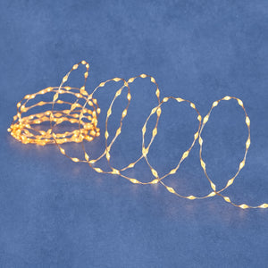 Wire lyskæde 3 meter med 30 LED lys i varm hvid fra Luca Lighting