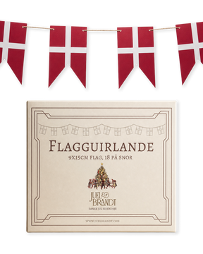 Flagglenke med 18 Dannebrogflagg fra Juel & Brandt
