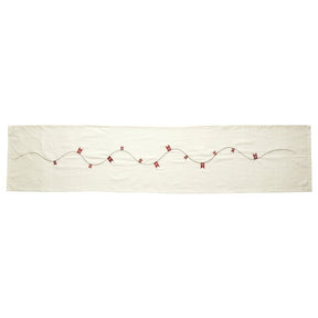 Bordløber med flag 40 cm x 160 cm hvid