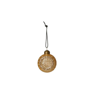 Reflekskugle guld med glitter