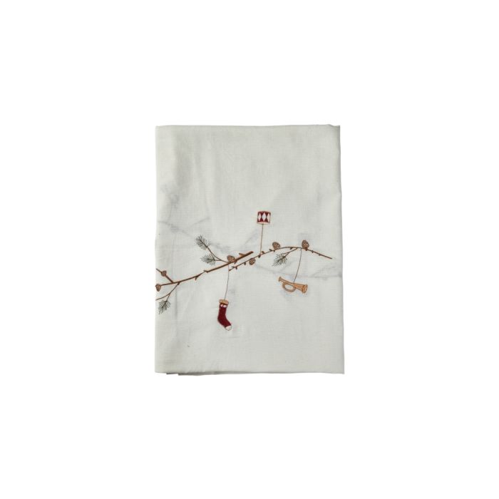 Juledug 140 cm x 360 cm hvid