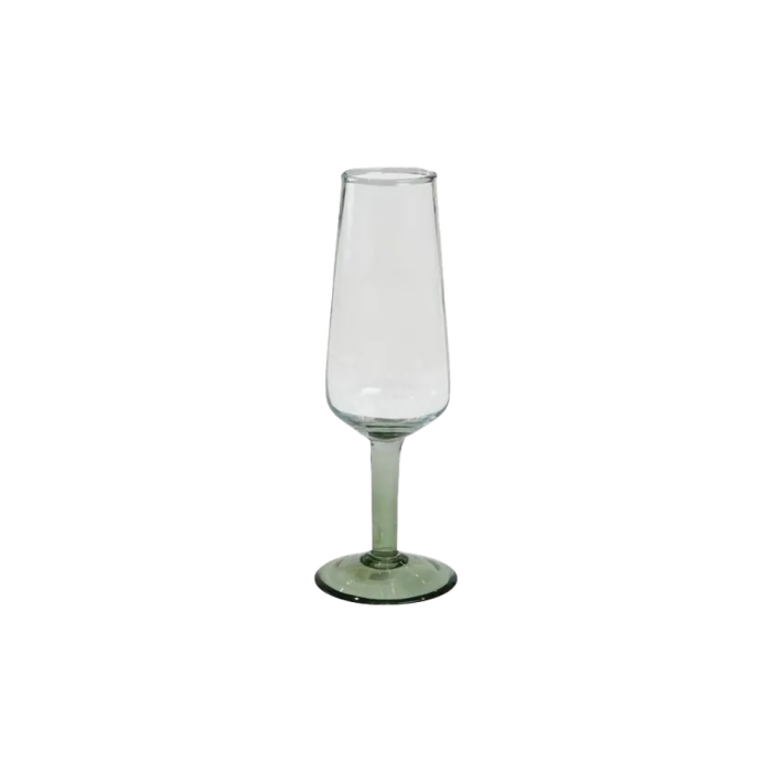 Speedtsberg champagneglas med grøn fod