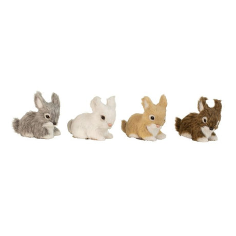 Hare med kunstpels 7 cm høj