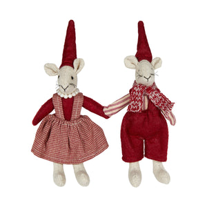 Noa & Nelli i stoff med magnetpoter, 14 cm høye, fra Speedtsberg