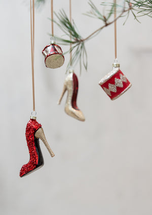 Julefigurkuler med glitter fra Speedtsberg
