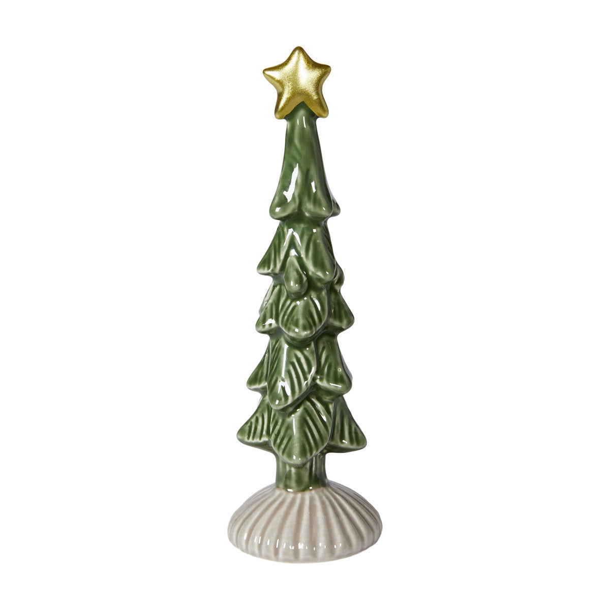 Juletre med keramikkstjerne, 18 cm høyt, fra Speedtsberg
