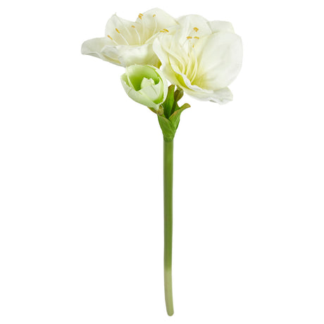 Kunstig amaryllisstilk med hvite blomster 62 cm lang fra Speedtsberg