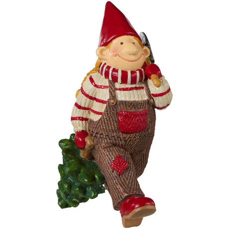 Ribenissen Freja med juletre fra Ib Laursen