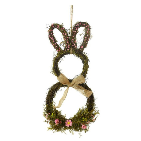 Forårskanin med blomster 49 cm høj