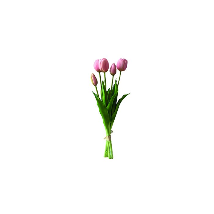 Buket med tulipaner 39 cm høje lyserøde