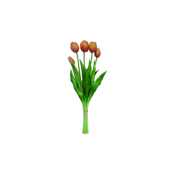 Buket med tulipaner 39 cm høje orange