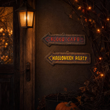 Halloween pildørskilt i plast
