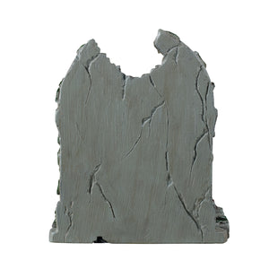 Bagsiden på Lighted Coffin figur til Halloween pynt fra Lemax Spooky Town