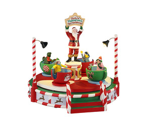 Santa's Peppermint Teacup Spinner fra Lemax til juleby