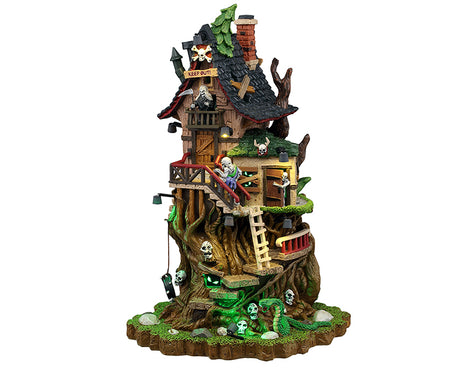 Petrified Forest Tree House hus med lys til Halloween fra Spooky Town