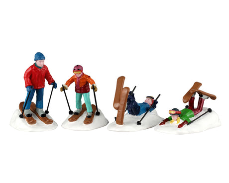 Ski School Lessons figursæt til julelandskab fra Lemax