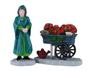 Floral Street Vendor figursæt fra Lemax til julelandskab