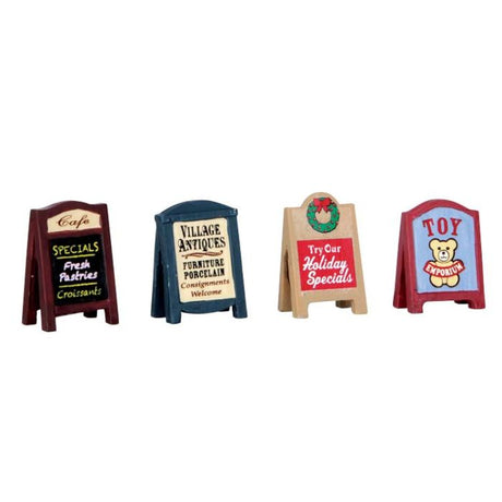 Village Signs Set Of 4