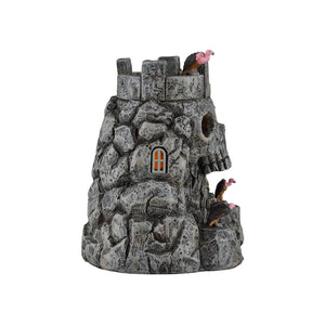Skull Castle med uhyggeligt lys til Halloween landskab fra Lemax