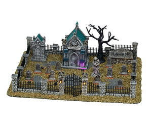 Misty Crypt Graveyard til Halloween pynt fra Lemax