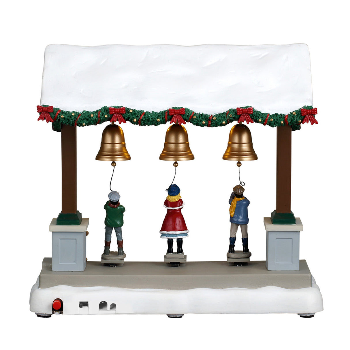 Christmas Bells Are Ringing figur til juleby fra Lemax set fra bagsiden af