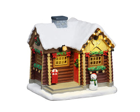 Snowshoe Cabin hytte til julelandskab fra Lemax