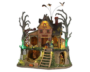 The Cursed Cabin til Halloween pynt fra Lemax
