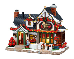 Poinsettia Lane Bed & Breakfast hus til juleby fra Lemax