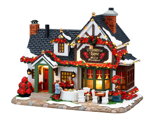 Poinsettia Lane Bed & Breakfast hus til juleby fra Lemax