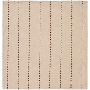 Stofserviet Valentina med brune hjerter på stribe 40 cm x 40 cm fra Ib Laursen