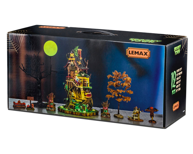 Æsken til Petrified Forest Tree House startsæt til Halloween fra Lemax