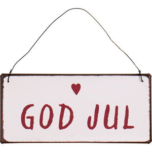 Metalskilt God Jul